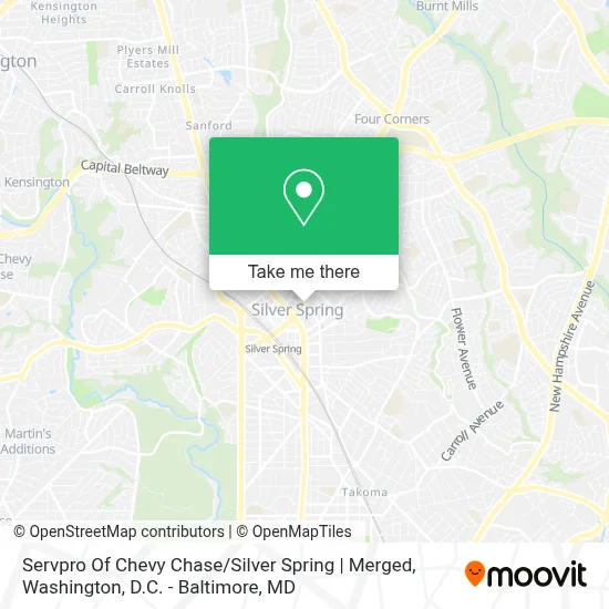 Servpro Of Chevy Chase / Silver Spring | Merged map