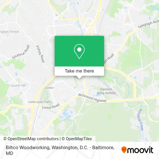 Biltco Woodworking map