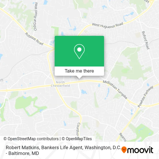 Robert Matkins, Bankers Life Agent map