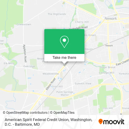 American Spirit Federal Credit Union map