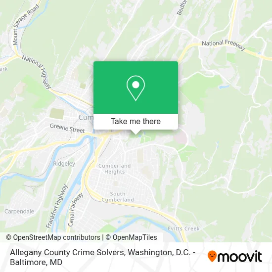 Allegany County Crime Solvers map