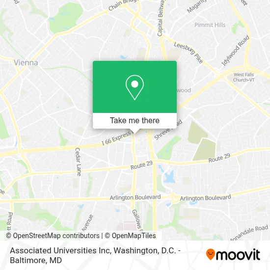 Associated Universities Inc map