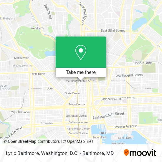 Lyric Baltimore map