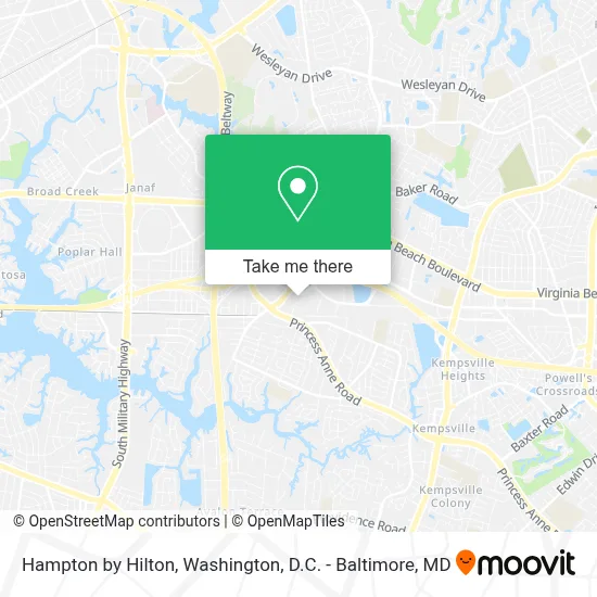 Hampton by Hilton map