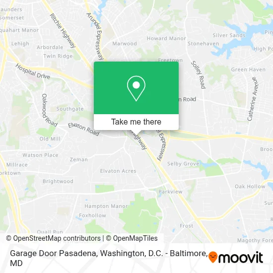 Garage Door Pasadena map