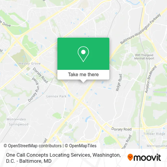 One Call Concepts Locating Services map