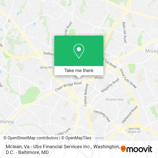 Mclean, Va - Ubs Financial Services Inc. map