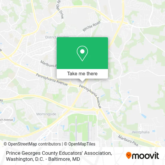 Prince Georges County Educators' Association map