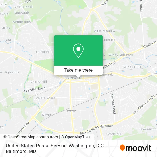 United States Postal Service map