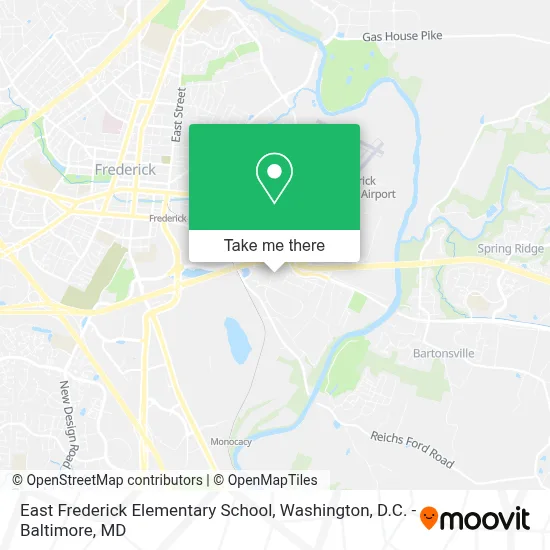 East Frederick Elementary School map