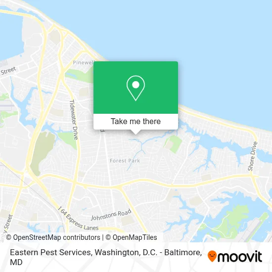 Eastern Pest Services map