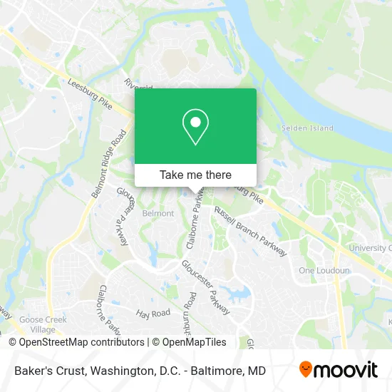 Baker's Crust map
