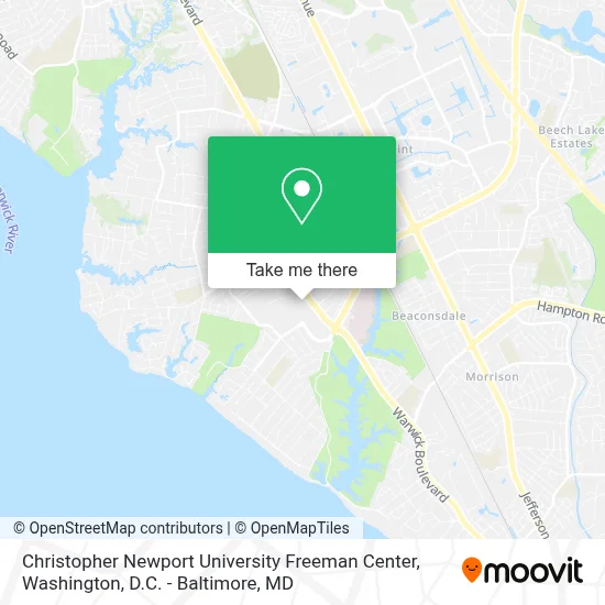 Christopher Newport University Freeman Center map