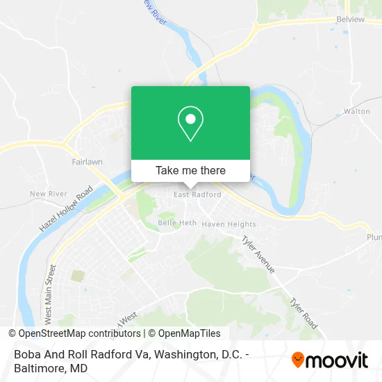 Boba And Roll Radford Va map
