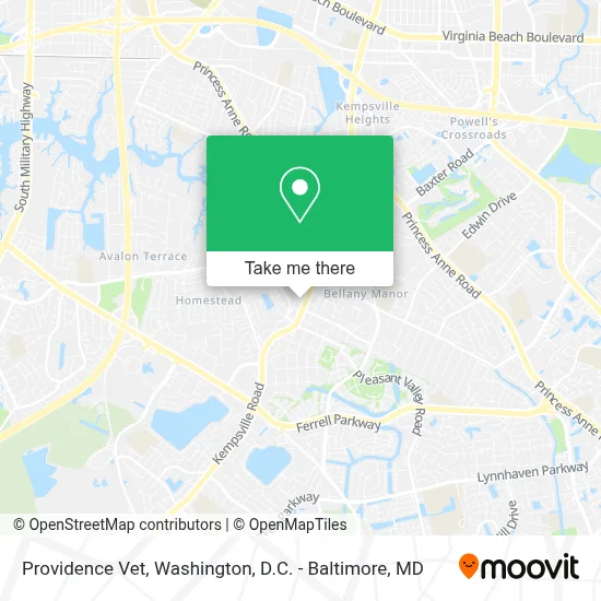Providence Vet map