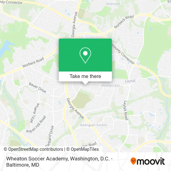 Wheaton Soccer Academy map