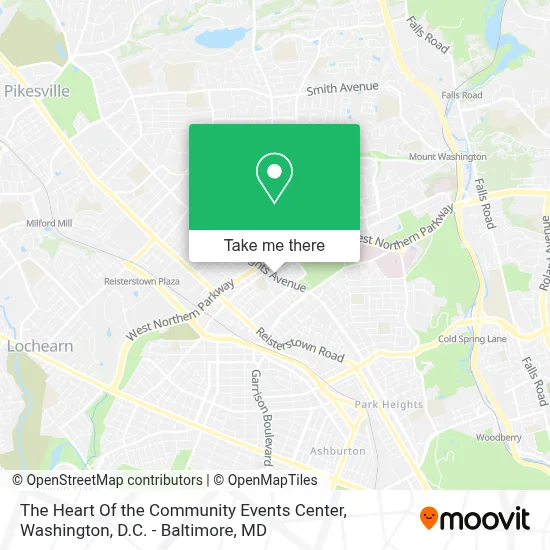The Heart Of the Community Events Center map