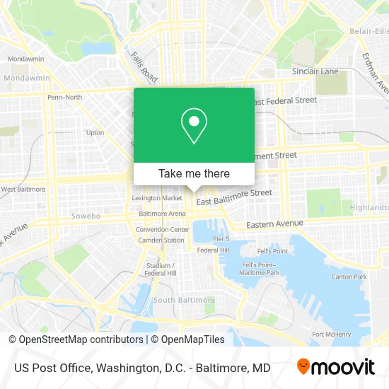 Us Post Office map