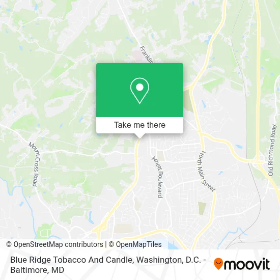 Blue Ridge Tobacco And Candle map