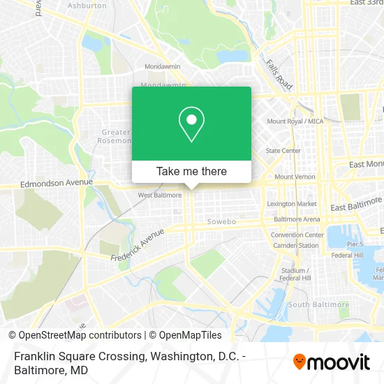Franklin Square Crossing map