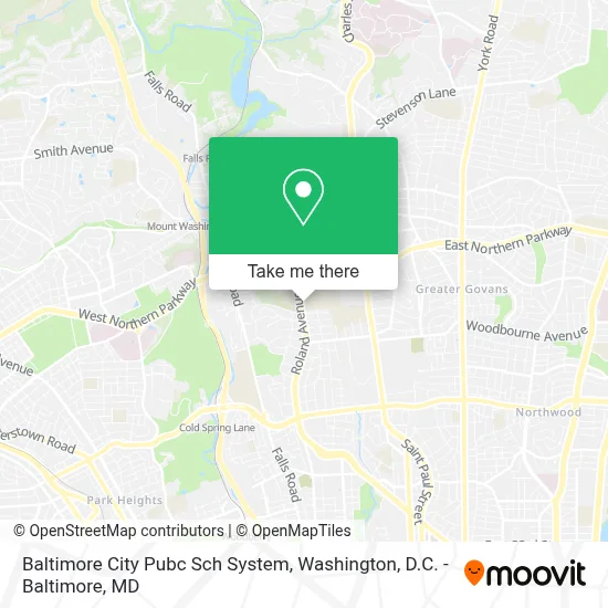 Baltimore City Pubc Sch System map