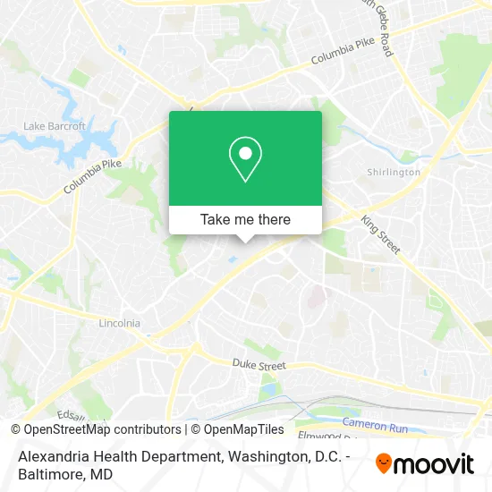 Alexandria Health Department map