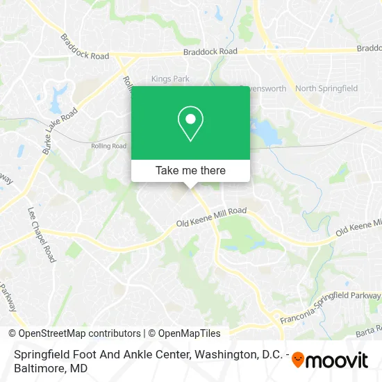 Springfield Foot And Ankle Center map