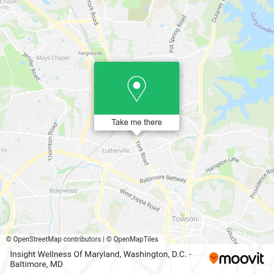 Insight Wellness Of Maryland map