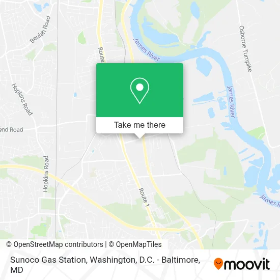 Sunoco Gas Station map