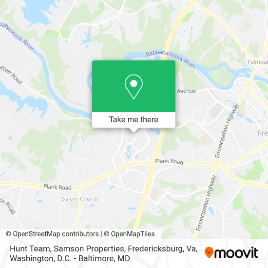 Hunt Team, Samson Properties, Fredericksburg, Va map