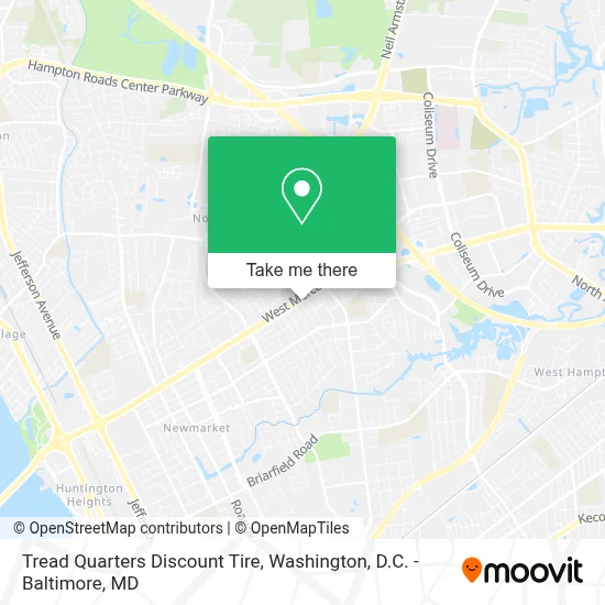 Tread Quarters Discount Tire map