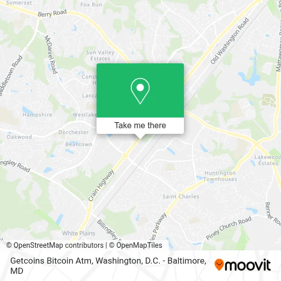 Getcoins Bitcoin Atm map