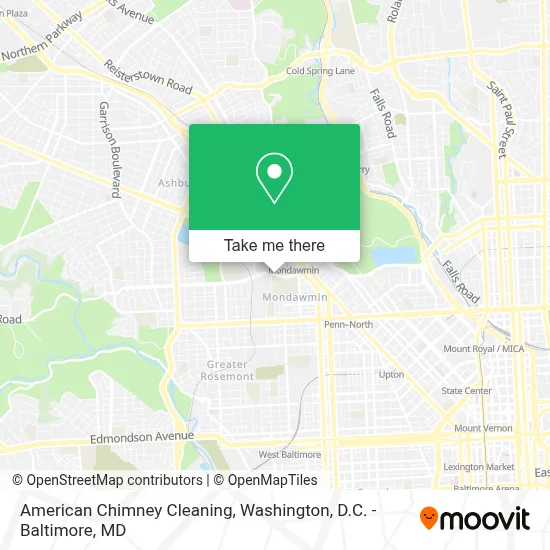 American Chimney Cleaning map