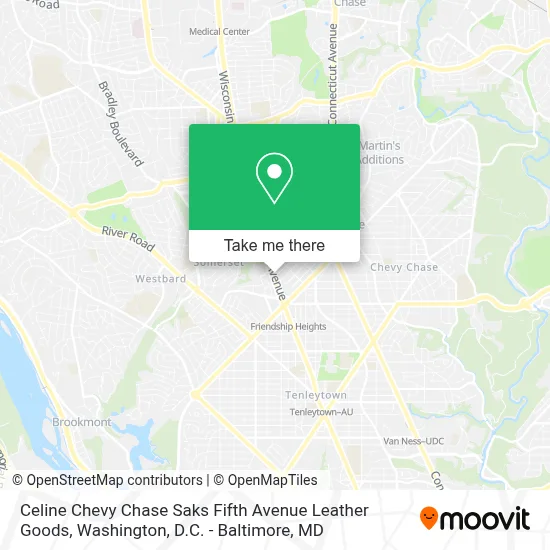 Celine Chevy Chase Saks Fifth Avenue Leather Goods map
