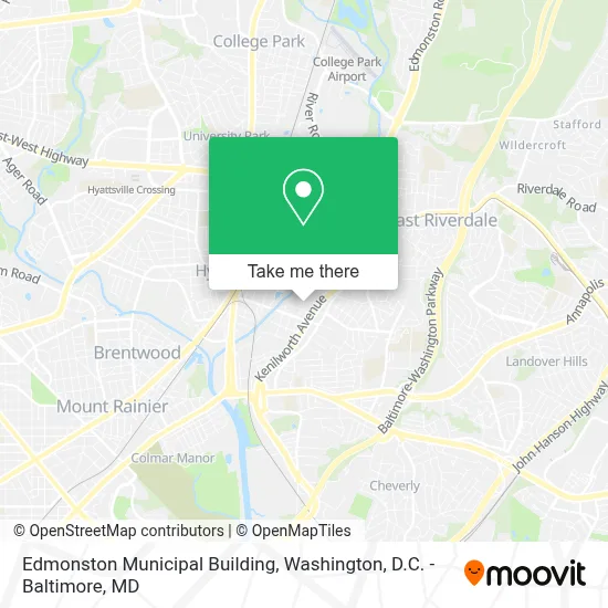 Edmonston Municipal Building map