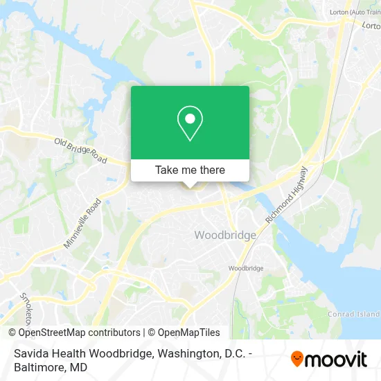 Savida Health Woodbridge map