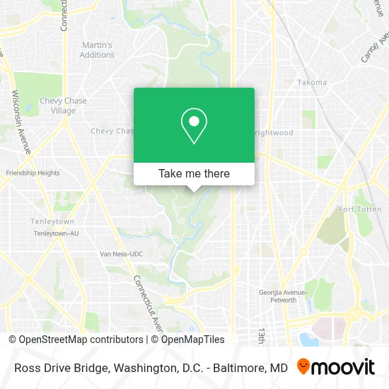 Ross Drive Bridge map
