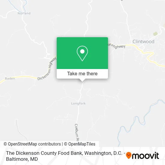 The Dickenson County Food Bank map