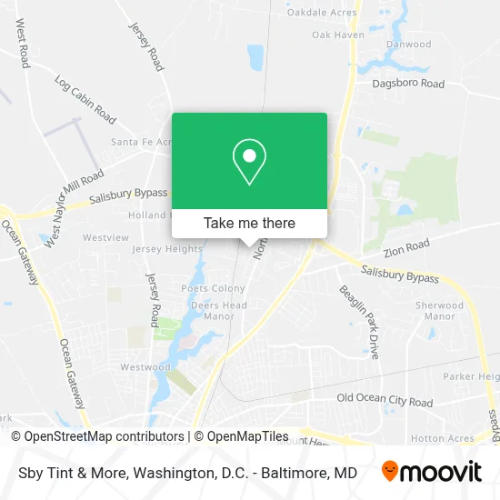 Sby Tint & More map