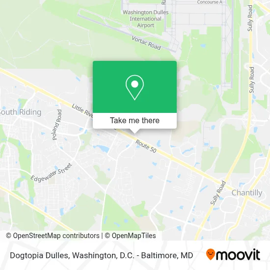 Dogtopia Dulles map