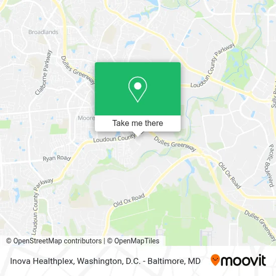 Inova Healthplex map