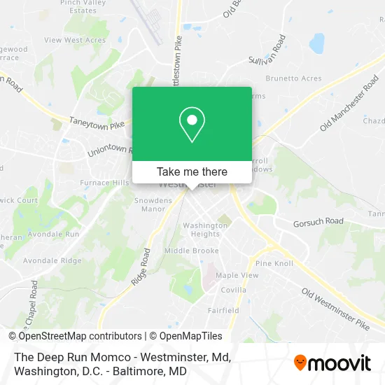 The Deep Run Momco  - Westminster, Md map