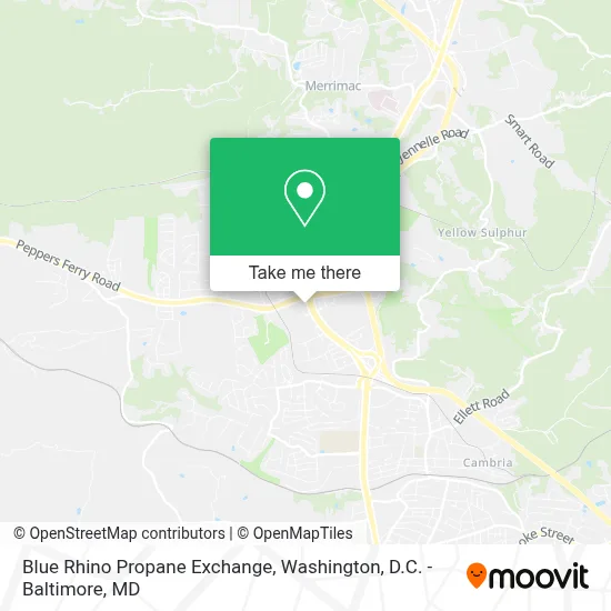 Blue Rhino Propane Exchange map