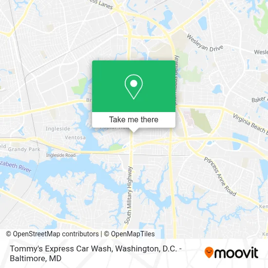 Tommy's Express Car Wash map