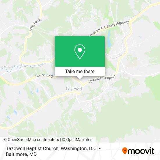 Tazewell Baptist Church map