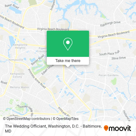 The Wedding Officiant map