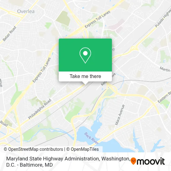 Maryland State Highway Administration map