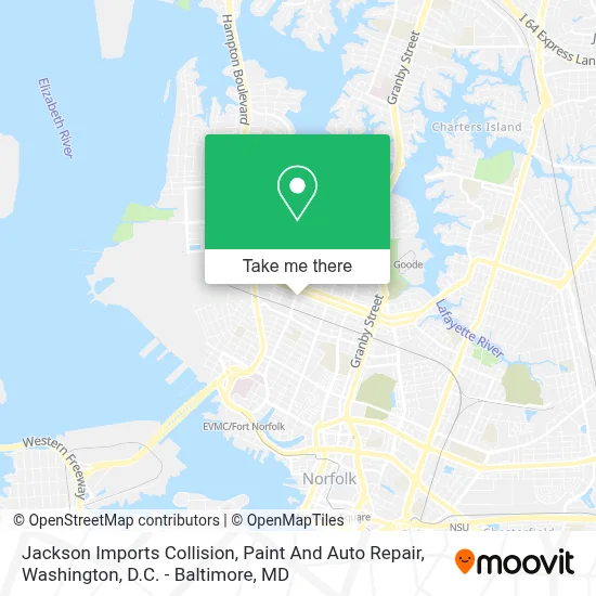 Jackson Imports Collision, Paint And Auto Repair map