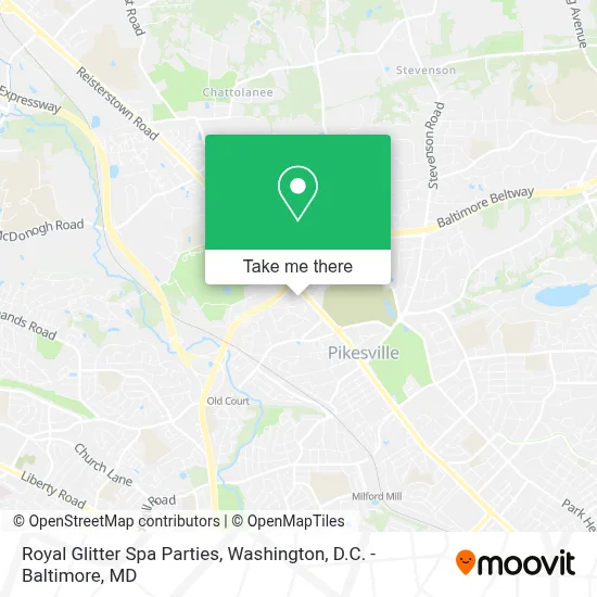 Royal Glitter Spa Parties map