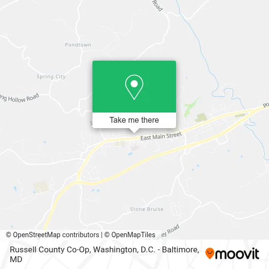 Russell County Co-Op map